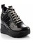 Siyah Kırışık Kadın Sneaker K01313500409 2