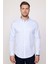 Slim Fit Pamuklu Kolay Ütü Desenli Erkek Mavi Gömlek 1