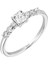 Pırlanta ve Prenses Kesim Beyaz Topaz Taşlı Yüzük 0442R0021 1