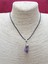 Doğal Işlenmemiş Ham Ametist Taşı Kolye Zincir Dahil 1