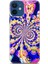 Apple iPhone 12 Mini Kılıf Uv Baskılı Abxbi 1 Silikon Renkli Hipnoz 1