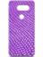 Lg V30 Kılıf Uv Baskılı Abxbi 10 Arka Kapak Mor Petek 2