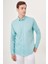 Regular Fit Paşa Yaka Kol İçi Apoletli Yeşil Erkek Gömlek GM23Y231146_D47 1