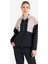 Siyah Kadın Yarım Fermuarlı Kapüşonlu Sweatshirt 23N-2106 2