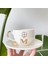 24K Altın Yaldızlı Yonca Küpeli Porselen Nescafe Fincanı - M Harfi - 1