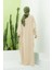6571-FENDI Modal Abaya Açık Bej 2