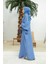 6571-FENDI Modal  Abaya Indigo 1