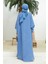 6571-FENDI Modal  Abaya Indigo 2