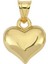 Gümüş 3 Boyutlu Gold Kalp Kadın Kolye Ucu 1