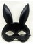 Siyah Renk Kumaş Malzemeden Imal Eva Tavşan Maskesi 19X15 cm 1