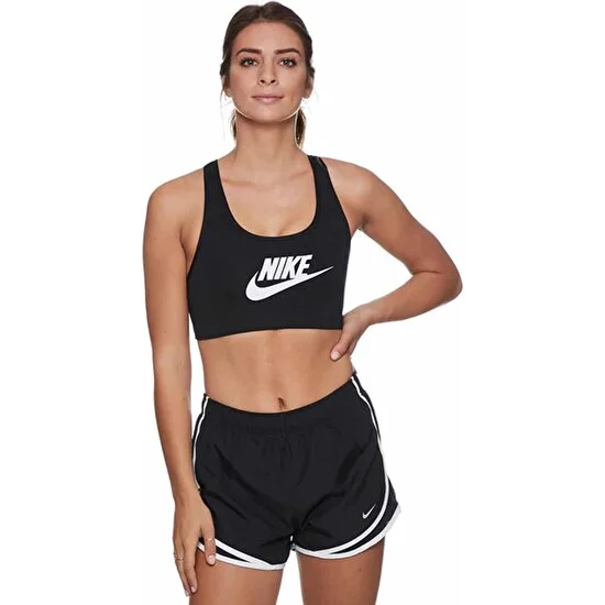 Nike Swoosh Futura Bra Kadın Bra Sporcu Sütyeni 899370-010-SIYAH