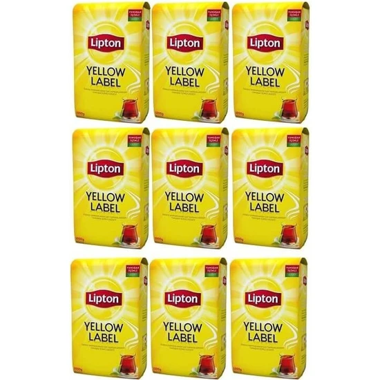 Lipton Yellow Label Dökme Çay 1 kg x 9 Adet 1 Koli