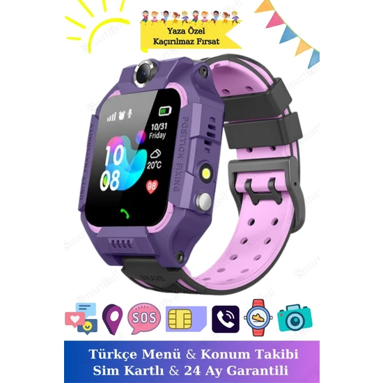 Smartbell Q500/2019 Akıllı Çocuk Saati Sim Kartlı Konum Takibi Sesli Arama Özellikli Çocuk Akıllı Saatleri