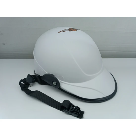Kt Helmet Yerli Üretim-Beyaz Jokey Motosiklet Kaskı
