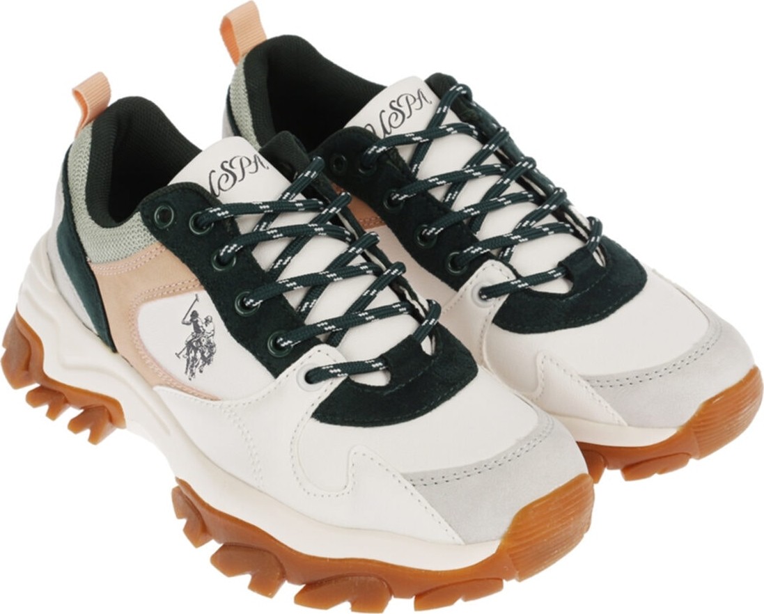 U.S. Polo Assn. Kadın Kışlık Ayakkabı Tracky Beyaz-Yeşil 20W04TRACKY görsel 3
