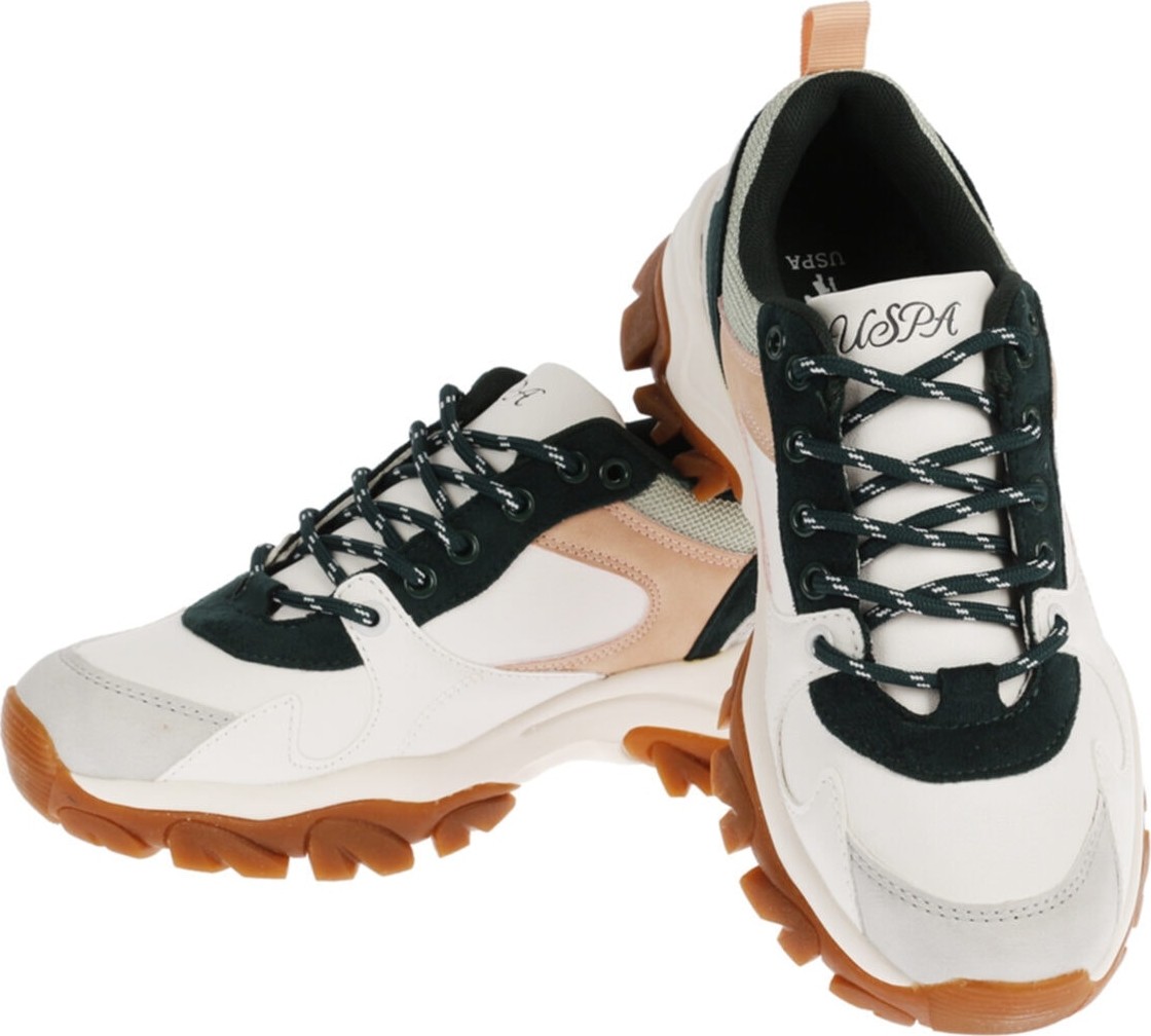 U.S. Polo Assn. Kadın Kışlık Ayakkabı Tracky Beyaz-Yeşil 20W04TRACKY görsel 4