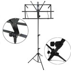 Cremonia MS110L Metal Nota Sehpası Siyah Renkli Ayarlanabilir Yükseklik 81-157.5cm