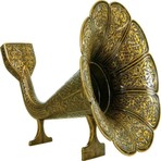 Hediyesahibi Nostaljik Akustik Gramofon Zamak Malzemeden Özel Tasarım 32x26x24 cm