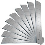 Zimak Geniş Maket Bıçağı Yedeği 10'lu 100x18 mm Gümüş Renkli Keskin Bıçaklar