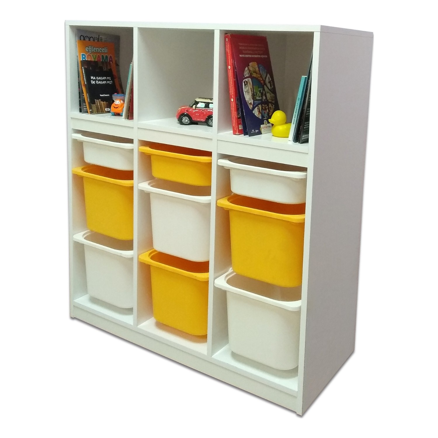 Alyans Çok Amaçlı Kitaplıklı Oyuncak Dolabı Fiyatı
