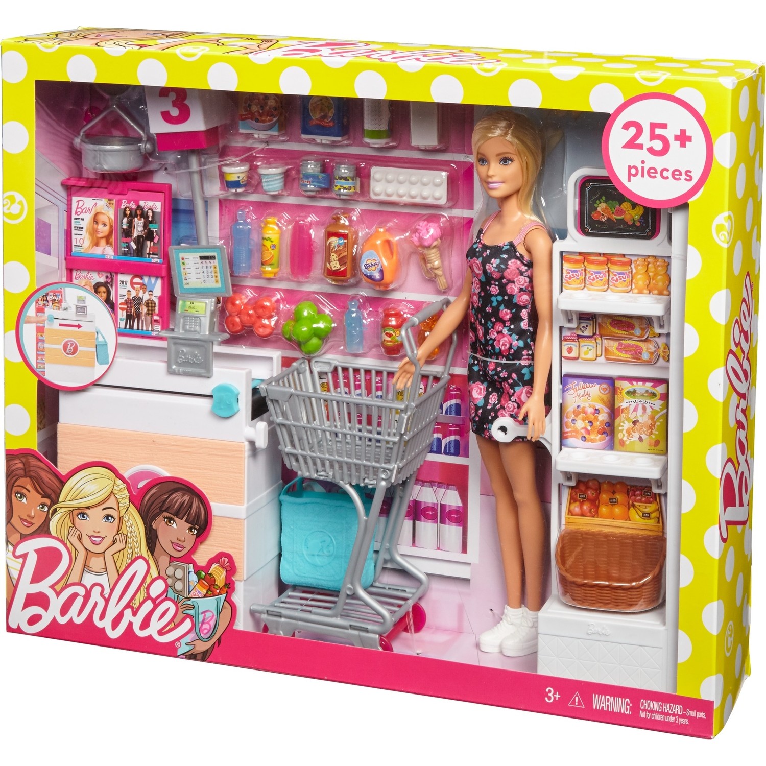Barbie Süpermarkette Oyun Seti, Alışveriş Sepeti ve 25'ten Fiyatı
