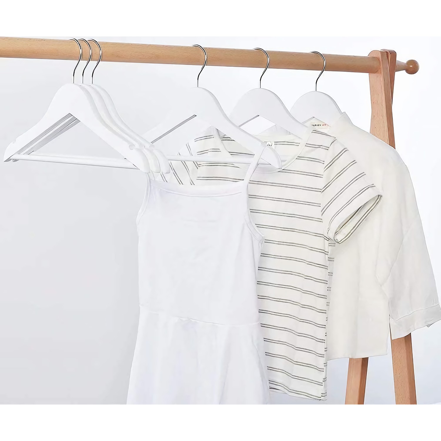 Onouqo Ahşap Çocuk Elbise Askısı Bebek Askısı Kıyafet ve