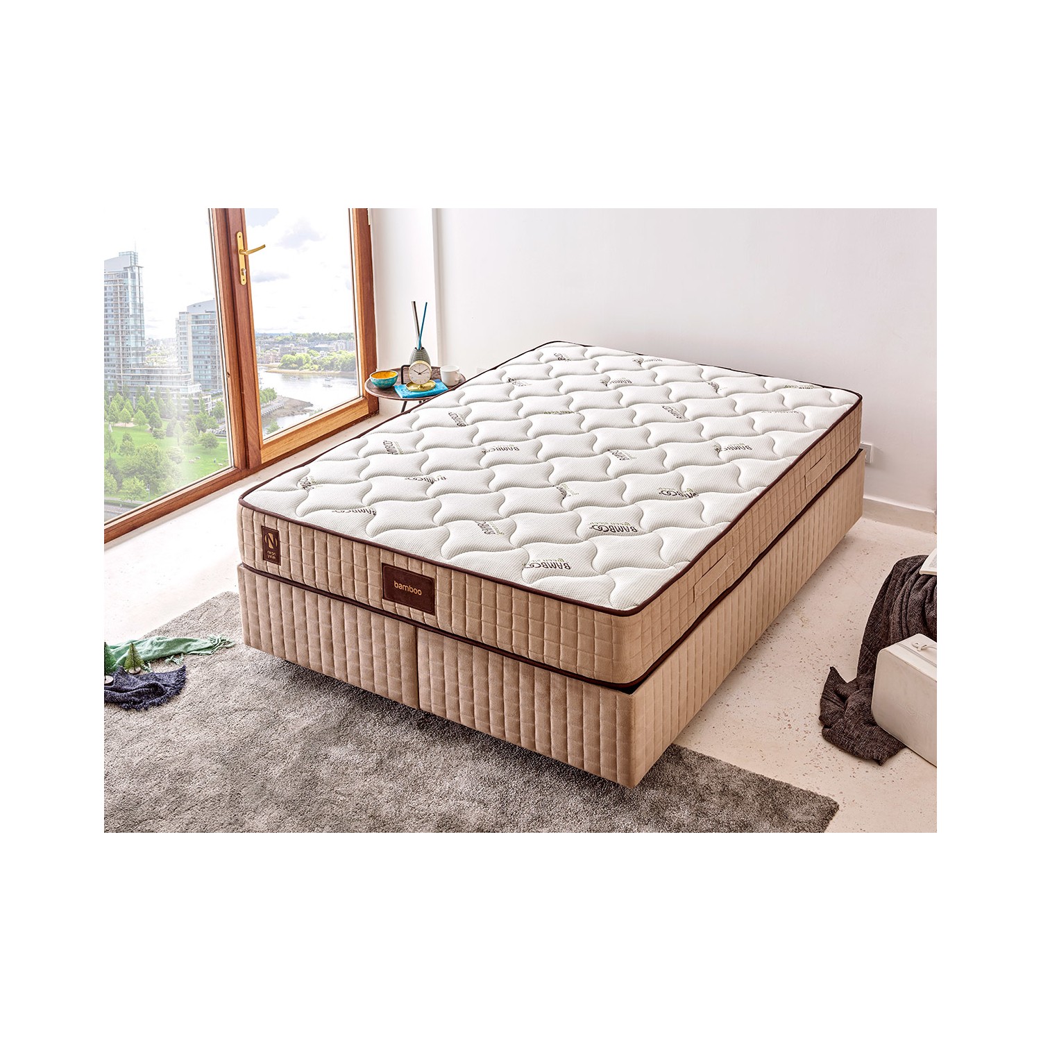 Niron Yatak Bamboo Kumaşlı Orta Sert Full Ergonomik 130