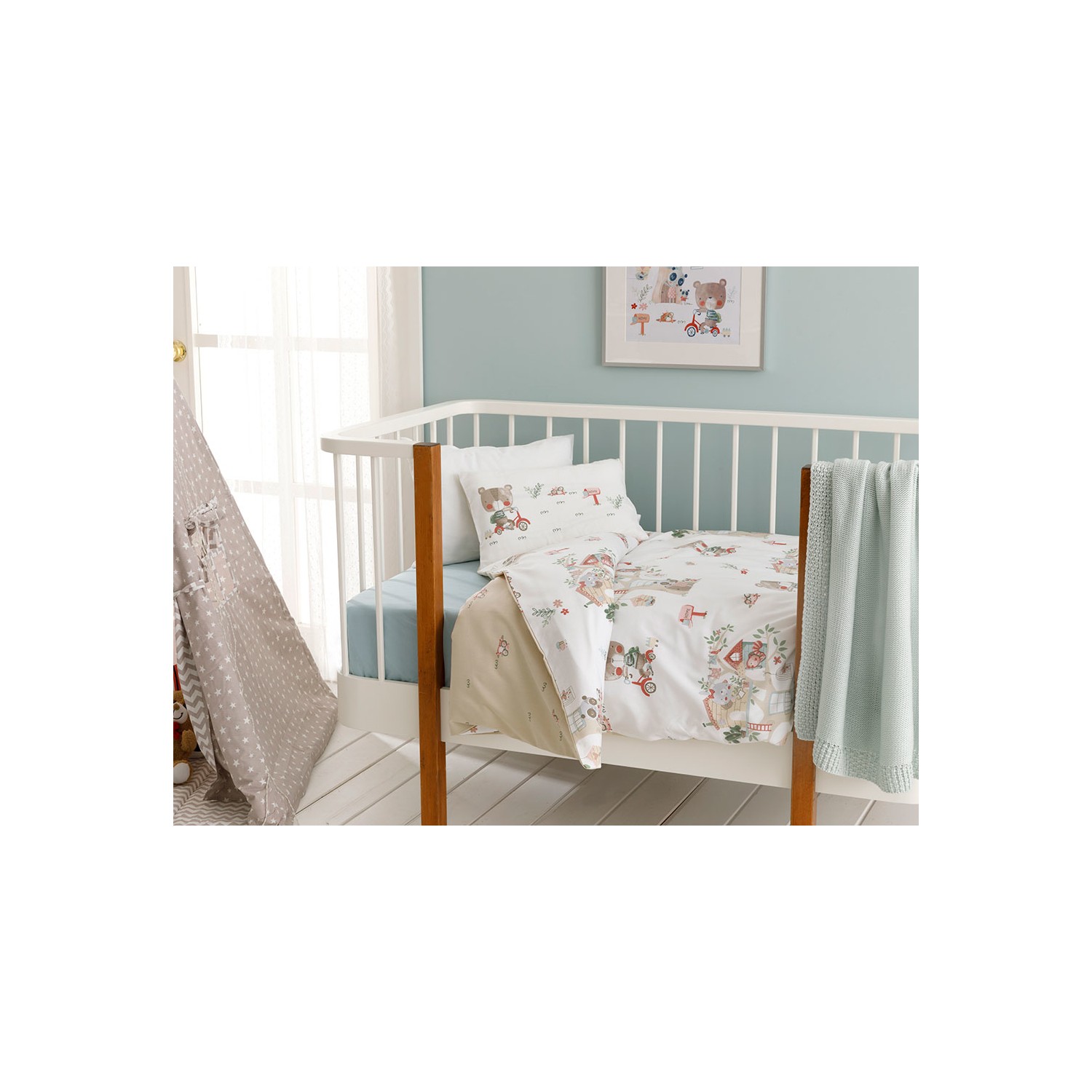 English Home Bordure Tek Kişilik Bebe Battaniye 80x120 cm