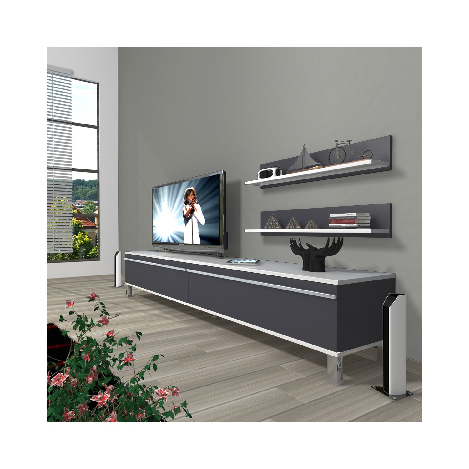Decoraktiv Eko 4 Mdf Std Krom Ayakli Tv Unitesi Tv Sehpasi Fiyati Decoraktiv Eko 4 Mdf Std Krom Ayakli Tv Unitesi Tv Sehpasi Fiyati