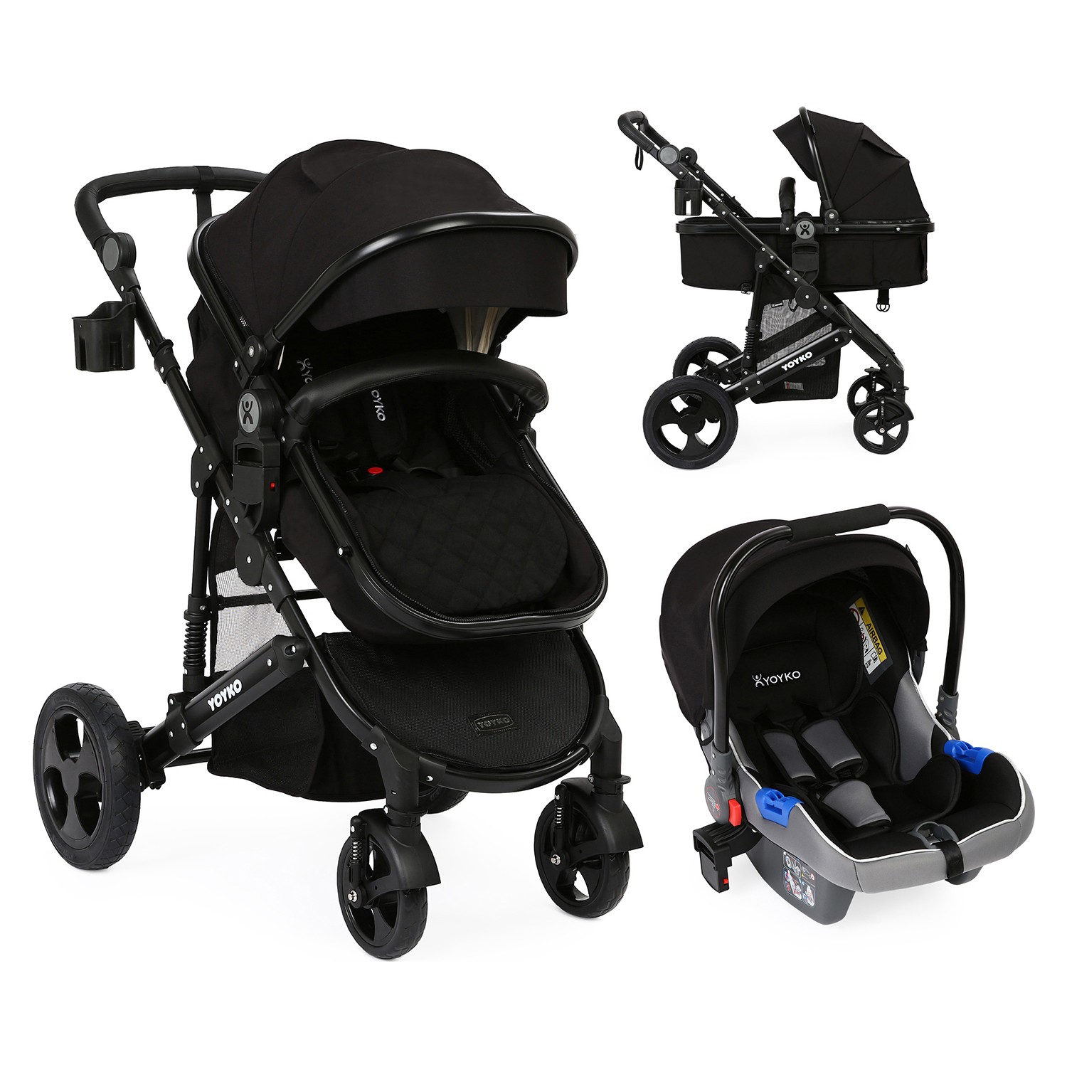 Yoyko Ultimate Travel Sistem Bebek Arabası 3 in 1 Siyah Fiyatı Yoyko Ultimate Travel Sistem Bebek Arabası 3 in 1 Siyah Fiyatı