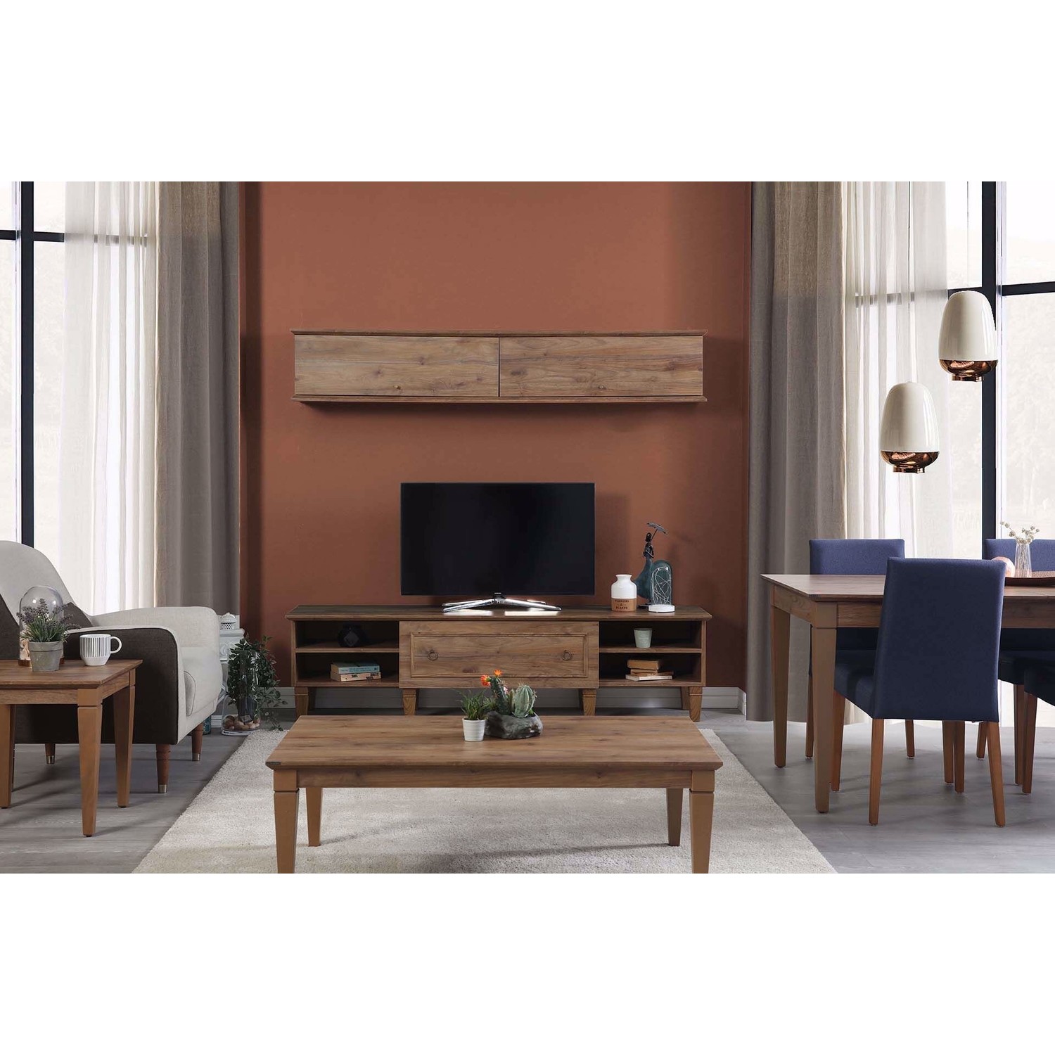 Kelebek Mobilya 41180CARA Tv Alt Ünitesi (Amalfi Ceviz Kelebek Mobilya 41180CARA Tv Alt Ünitesi (Amalfi Ceviz