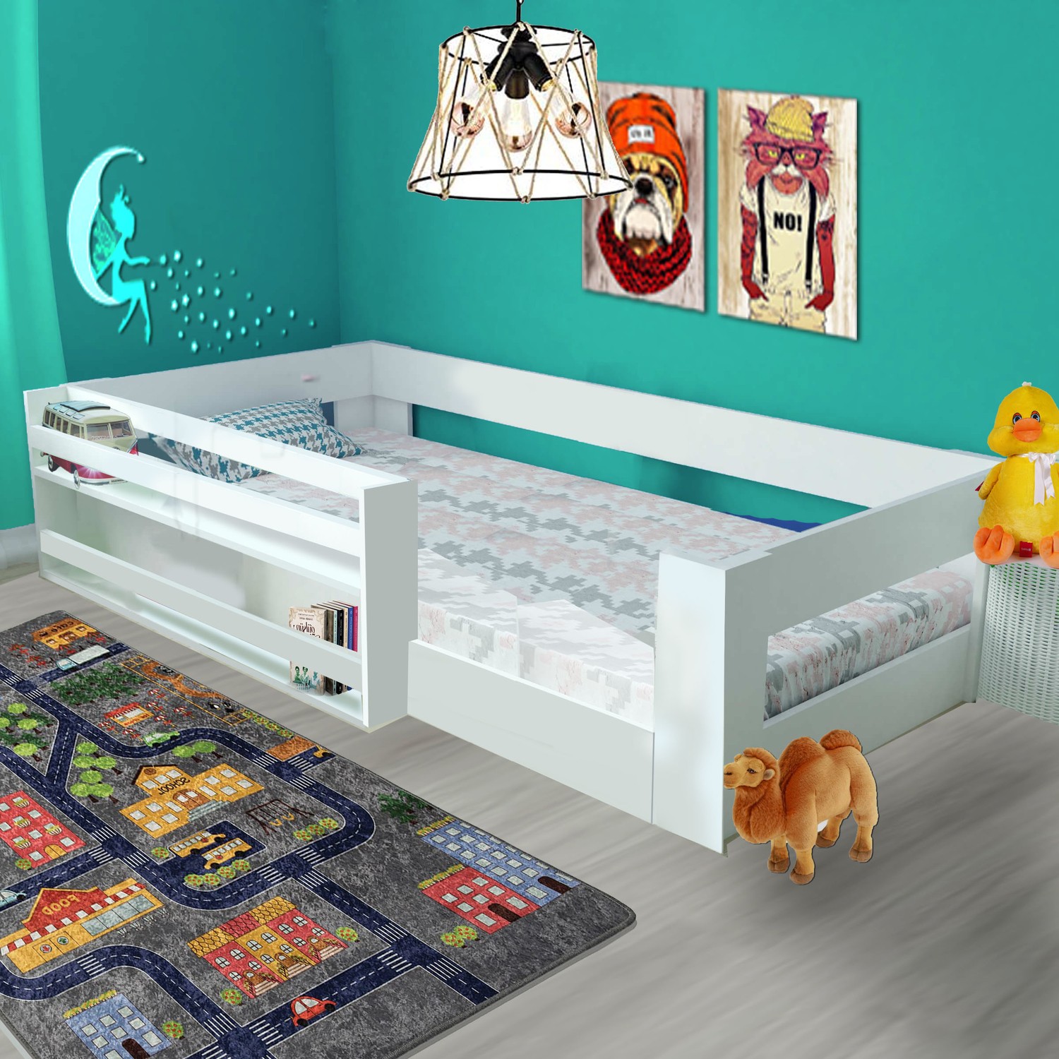 Brady Mobilya Montessori Kitaplıklı Çocuk Karyolası Fiyatı