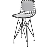 Knsz ufak boy tel bar sandalyesi 1 li uslu trnbyz sırt minderli 55 cm oturma yüksekliği