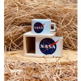 Gift Moda Nasa Ahşap Kutulu Kupa