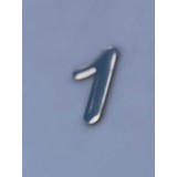 Gendec Kapı Numarası 4.2 cm No:1 Kendinden Yapışkanlı Krom Metal Dolap,ayakkabılık,raf,posta Kutu Numarası