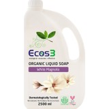 Ecos3 Organik Sıvı Sabun Beyaz Manolya 2500 ml