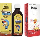 Orzax Balık Yağı Şurubu Portakal Aromalı 150 ml + Imunol Şurup 150 ml