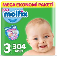 Molfix Bebek Bezi 3 Numara Midi 304'lü