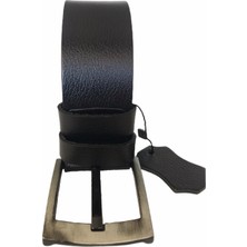 GoDeri Siyah Lüks Deri Kot, Spor Kemer 4.5 cm