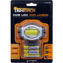 Lightorch Lt 03086 Cob LED Kafa Lambası 3 Mod Pilli 120 Lümen