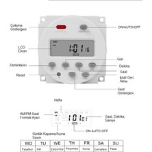 UniChrome CN101A Programlanabilir Gecikmeli Zaman Ayarlı Haftalık 12V Röle Kuluçka Röle