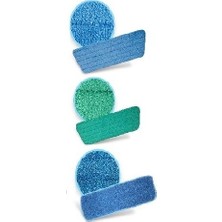 Silva Mikrofiber Mop 3 Lü Set + Üçlü Cam Bez + El Mopu
