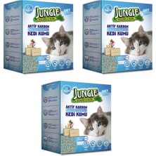 Jungle Marsilya Sabunlu Aktif Karbonlu Kedi Kumu 6 Lt x 3 Adet