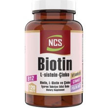 Ncs Biotin 2500 Mcg 120 Tablet L- Sistein Çinko Vitamin B12 + Hap Kutusu