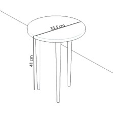 Remaks Moon 3 Lü Zigon ve Servis Sehpası-Ceviz