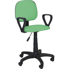 Remaks Ofis Sandalyesi Sekreter Koltuğu Bilgisayar Koltuğu Kollu Çalışma Taburesi Yeşil