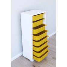 Remaks 8 Sepetli Oyuncak Dolabı Çok Amaçlı Dolap - Sarı