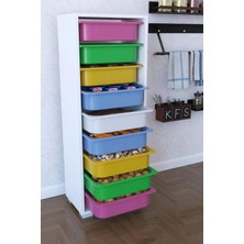 Remaks Mutfak Dolabı 9 Sepetli  Çok Amaçlı Dolap - Renkli