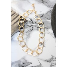 X-lady Accessories Kalın Zincir Kısa Kolye