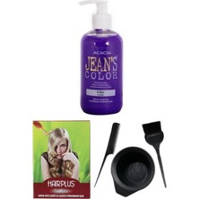 Acacia Jeans Color Saç Boyası Leylak 250ml, Saç Açıcı ve Boya Kabı Seti